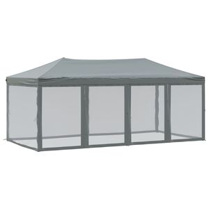 vidaXL Składany namiot imprezowy ze ściankami, antracytowy, 3x6 m