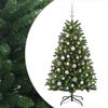 vidaXL Sztuczna choinka, średniozielona, z bombkami 150 cm 150 LED