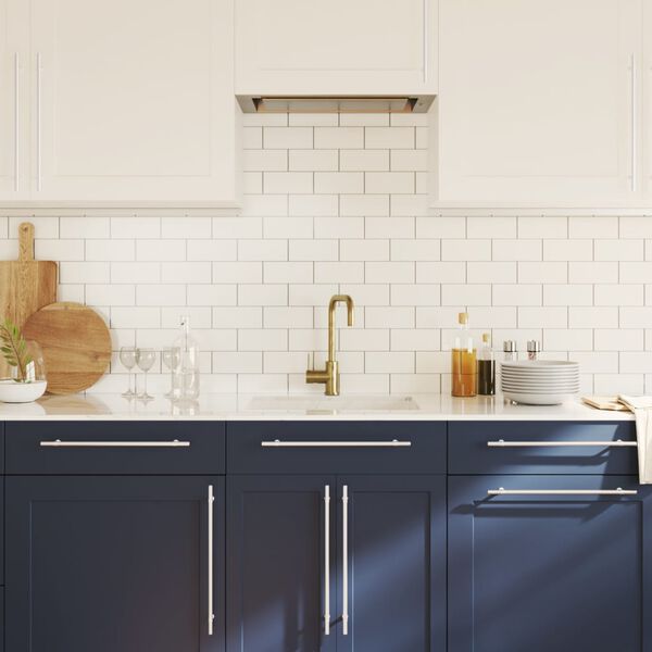 vidaXL Uchwyty do szafek, 10 szt., srebrne, 320 mm, stal nierdzewna