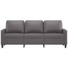 vidaXL 3-osobowa sofa, szara, 180 cm, sztuczna sk&oacute;ra