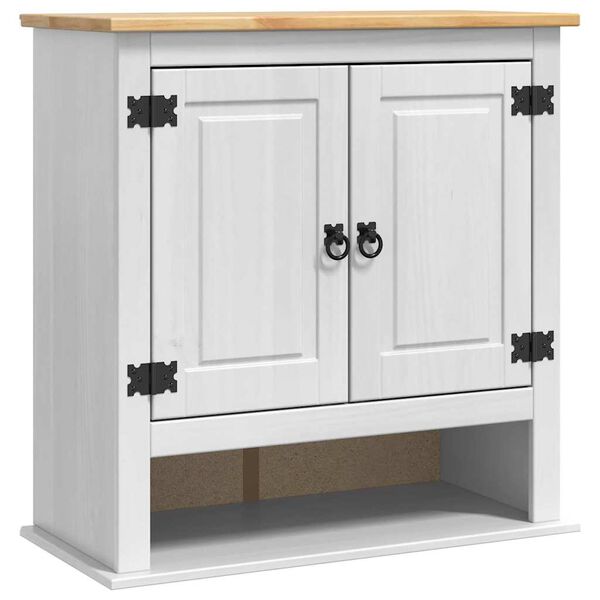 vidaXL Szafka wisząca z przechowywaniem Corona Biały 70 x 33 x 71,5 cm