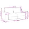 vidaXL Sofa 2-osobowa, jasnoszara, 140 cm, tapicerowana tkaniną