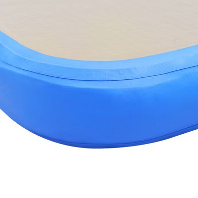 vidaXL Mata gimnastyczna z pompką, 800x100x10 cm, PVC, niebieska