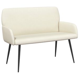 vidaXL Sofa dwuosobowa na metalowych n&oacute;żkach 2-osobowy kremowy