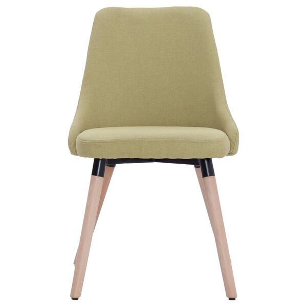 vidaXL Krzesła stołowe, 2 szt., zielone, obite tkaniną