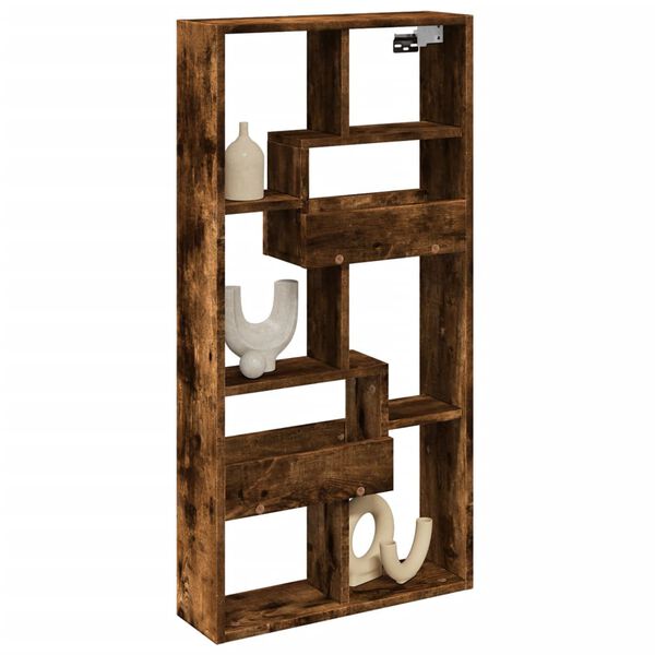 vidaXL Szafka wisząca, przydymiony dąb, 50x15x100 cm