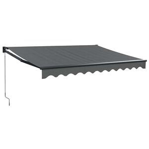 vidaXL Zwijana markiza, antracytowa, 3x2,5 m, tkanina i aluminium