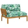 vidaXL Zestaw Sof Liść Wz&oacute;r liścia 133 x 92 x 69 cm Lite Drewno Akacji