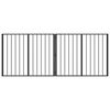 vidaXL Bramka dla psa 2 pcs Czarny 100 x 80 cm Stal Galwanizowana