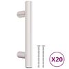 vidaXL Uchwyty do szafek, 20 szt., srebrne, 64 mm, stal nierdzewna