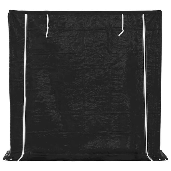 vidaXL Stojak na drewno opałowe z drutem stalowym, 200x40x200 cm