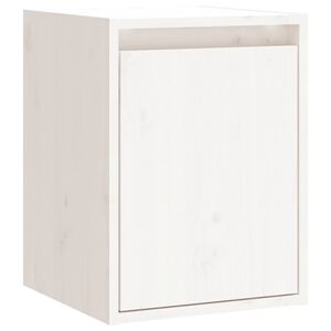 vidaXL Szafka ścienna, biała, 30x30x40 cm, lite drewno sosnowe