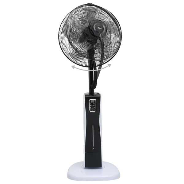 vidaXL Wentylator stojący z mgiełką wodną i pilotem, czarno-biały