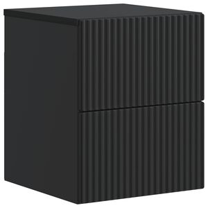 vidaXL Wisząca Szafka Nocna z szufladą Czarny 33 x 34,5 x 40 cm