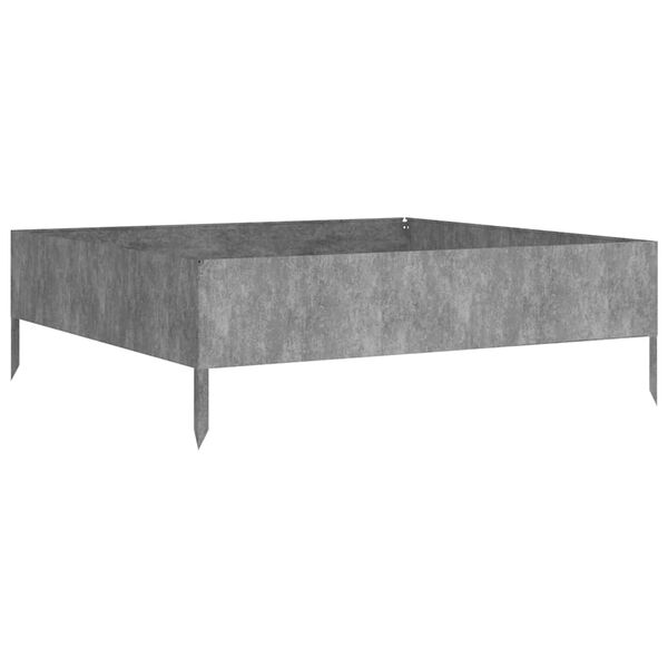 vidaXL Podwyższona donica, 100x100x33,5 cm, stal kortenowska