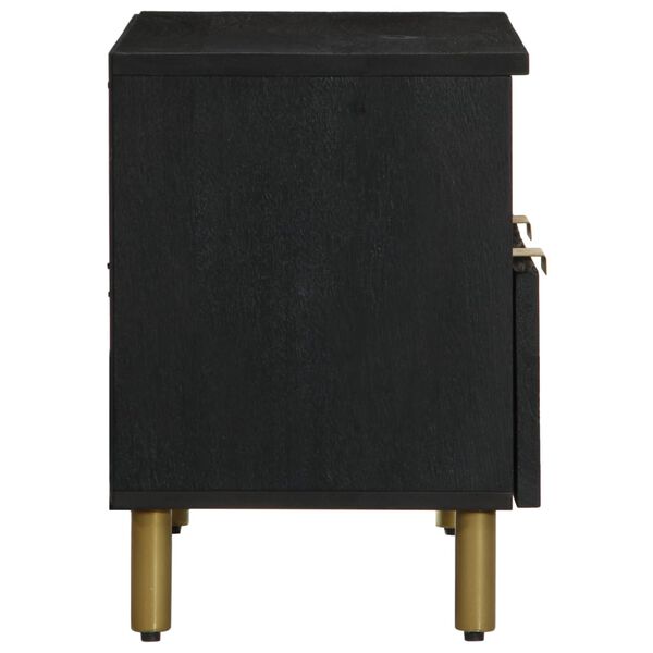 vidaXL Szafka pod TV, czarna, 70x33x46 cm, materiał drewnopochodny