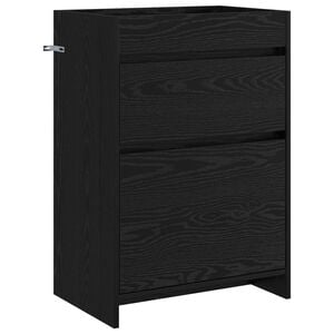 vidaXL Szafka pod zlewem w łazience Czarny dąb 56 x 37,5 x 81 cm