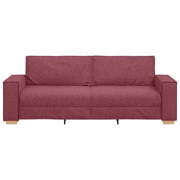 vidaXL Sofa 3-osobowa w kolorze czerwonego wina 180 cm Tkanina