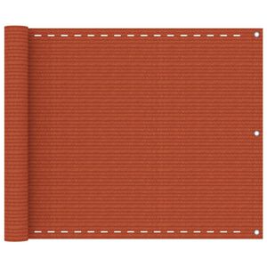 vidaXL Parawan balkonowy, pomarańczowy, 75x300 cm, HDPE
