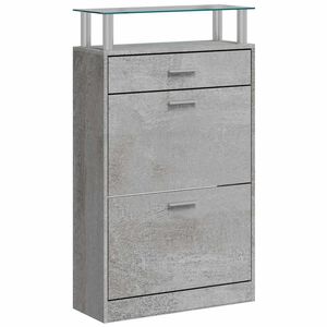 vidaXL Szafka na buty, szarość betonu, 63x24x104 cm