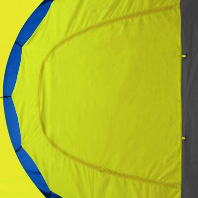 vidaXL Namiot kempingowy 9-osobowy, niebiesko-żółty