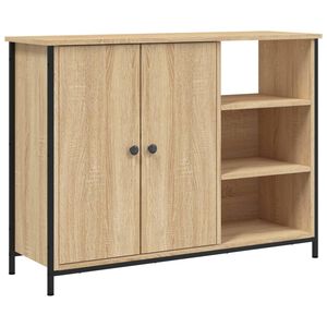 vidaXL Szafka, dąb sonoma, 100x33x75 cm, materiał drewnopochodny