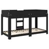 vidaXL Ł&oacute;żko piętrowe dla dzieci z materacem Czarny Dąb 100 x 190 cm
