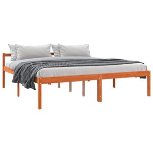 vidaXL Ramka ł&oacute;żka Woskowy Brąz 180 x 200 cm Lite drewno sosnowe