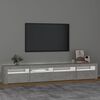 vidaXL Szafka pod TV z oświetleniem LED, szarość betonu, 240x35x40 cm
