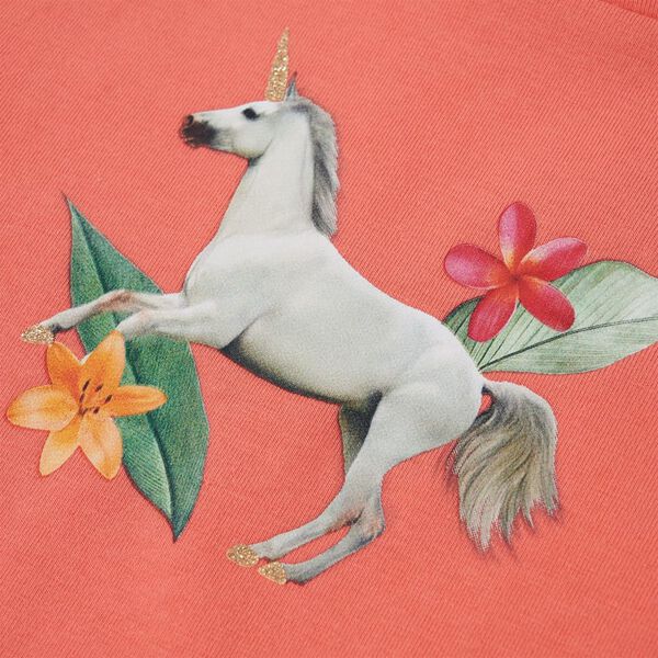 Koszulka dziecięca z krótkimi rękawami, koralowa, 140