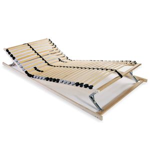 vidaXL Stelaż do ł&oacute;żka z 28 listwami, 7 stref, 90 x 200 cm