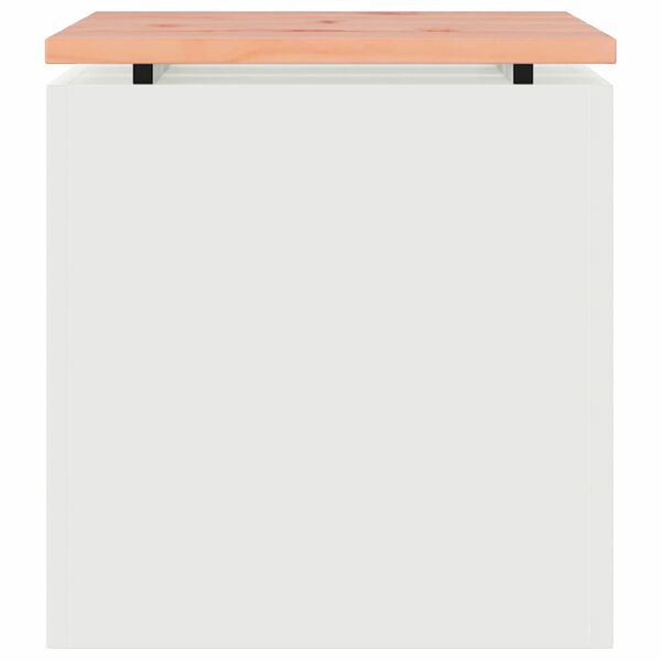 vidaXL Ławka ogrodowa Biały 40 x 40 x 43 cm Stal