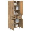 vidaXL Highboard 2 pcs Dąb rzemieślniczy Materiał drewnopochodny