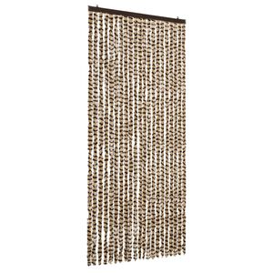 vidaXL Zasłona przeciwko owadom, beż i brąz, 90x220 cm, szenil