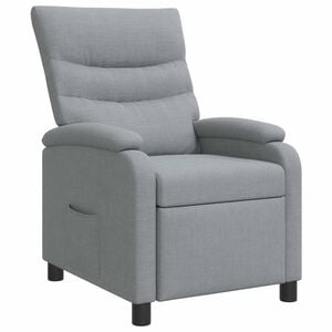 vidaXL Fotel recliner jasnoszary tkanina
