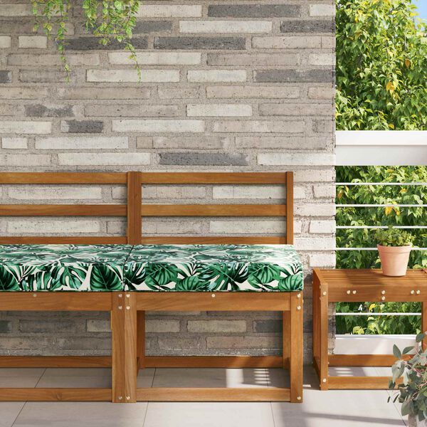 vidaXL Poduszka do sofy na zewnątrz Wz&oacute;r liścia 60 x 60 x 8 cm