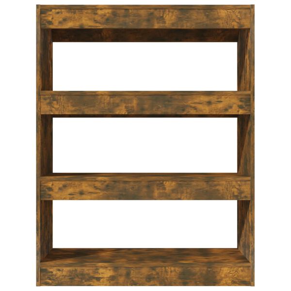 vidaXL Regał na książki/przegroda, przydymiony dąb, 80x30x103 cm