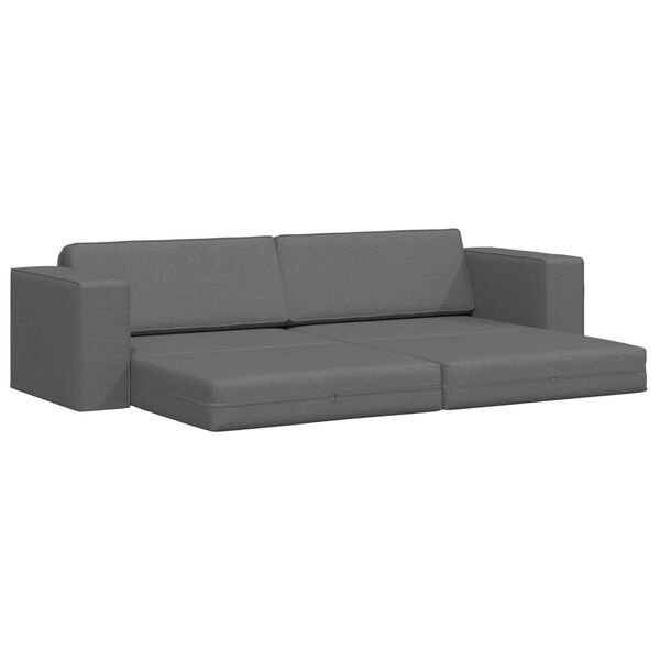 vidaXL Sofa Bed 200cm Ciemnoszary tkanina