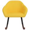vidaXL Fotel bujany, ż&oacute;łty, tapicerowany tkaniną