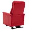 vidaXL Podnoszony fotel masujący, czerwony, sztuczna skóra