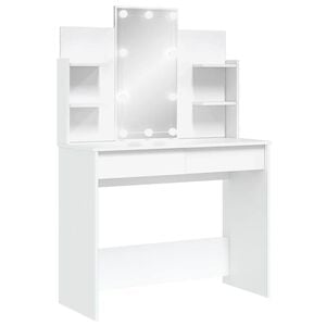 vidaXL Toaletka z oświetleniem LED, biała, 96x40x142 cm