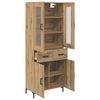 vidaXL Highboard 2 pcs Dąb rzemieślniczy Materiał drewnopochodny