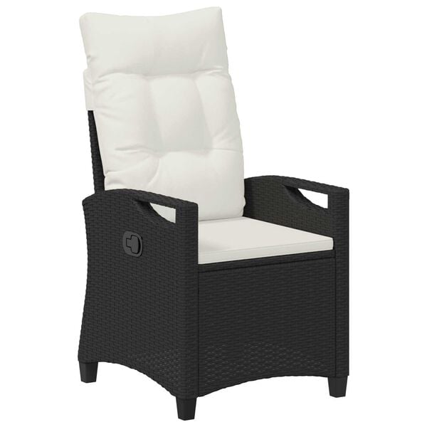 vidaXL Krzesło Ogrodowe 2 pcs Czarny i kremowy 56 x 60 x 112 cm