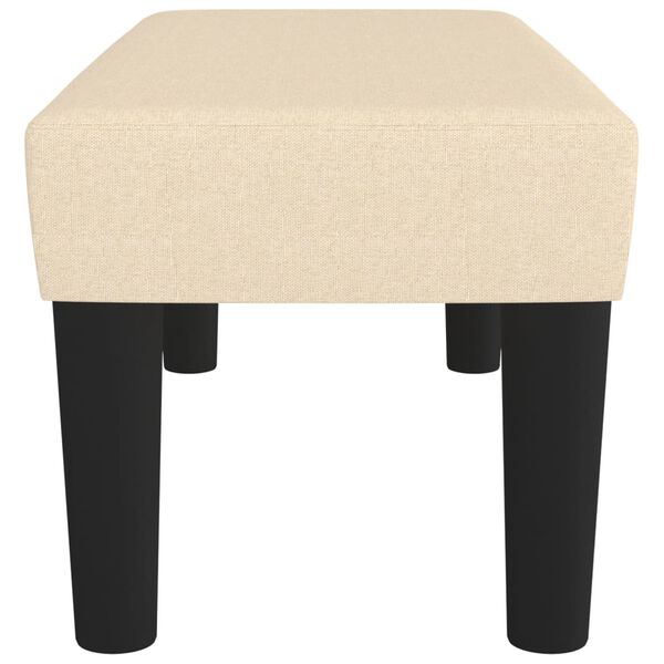 vidaXL Ławka, kremowa, 70x30x30 cm, tapicerowana tkaniną