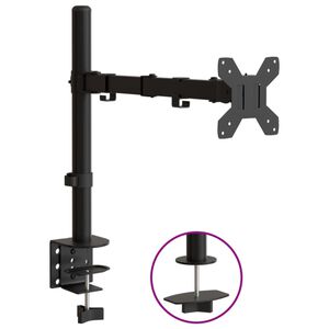 vidaXL Stojak na monitor, czarny, stalowy, VESA 75/100 mm