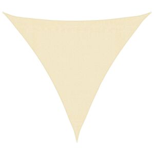 vidaXL Żagiel przeciwsłoneczny, 160 g/m&sup2;, kremowy, 3x3x3 m, HDPE