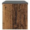 vidaXL Ławka w przedpokoju z poduszką Stare drewno 63 x 38 x 40 cm