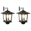 vidaXL Lampa Montażowa na Ścianie 2 szt. Czarny 19 x 14 x 25 cm