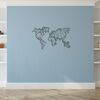 Homemania Dekoracja ścienna World Map, 120x72 cm, metalowa, czarna