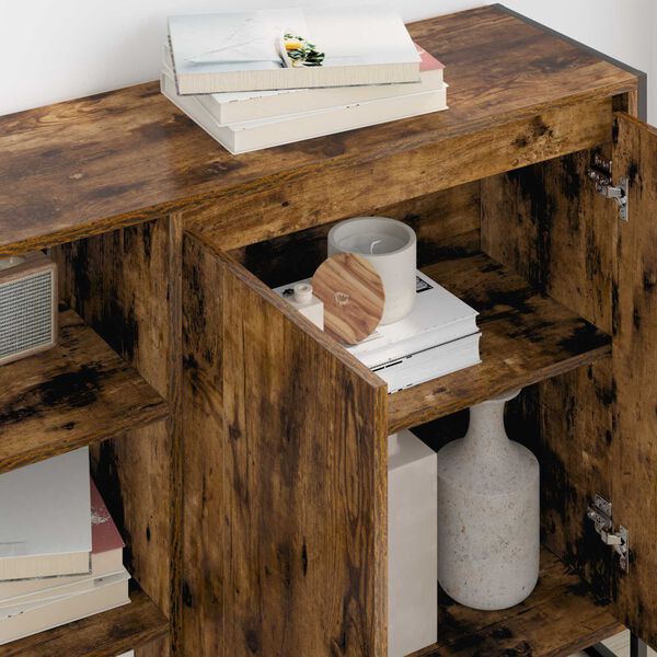 vidaXL Szafka boczna Dąb dymny 96.5 x 30 x 75 cm